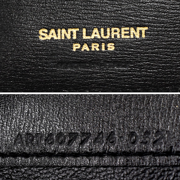 SAINT LAURENT YSL Cassandra Tiny Monogram Bifold Long Wallet Leather Black - Picture 9 of 9